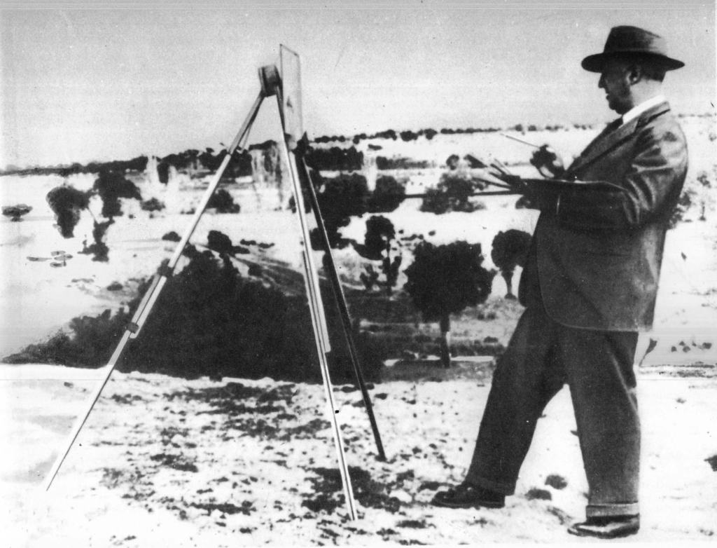 Francisco Franco, pintando