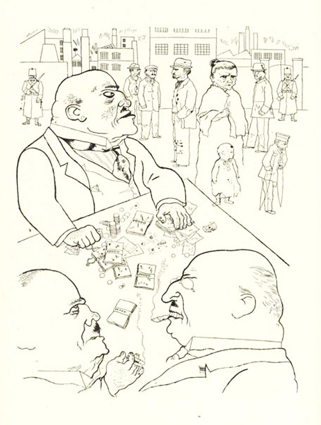 Grosz. Dibujo de la serie El rostro de la clase dominante
